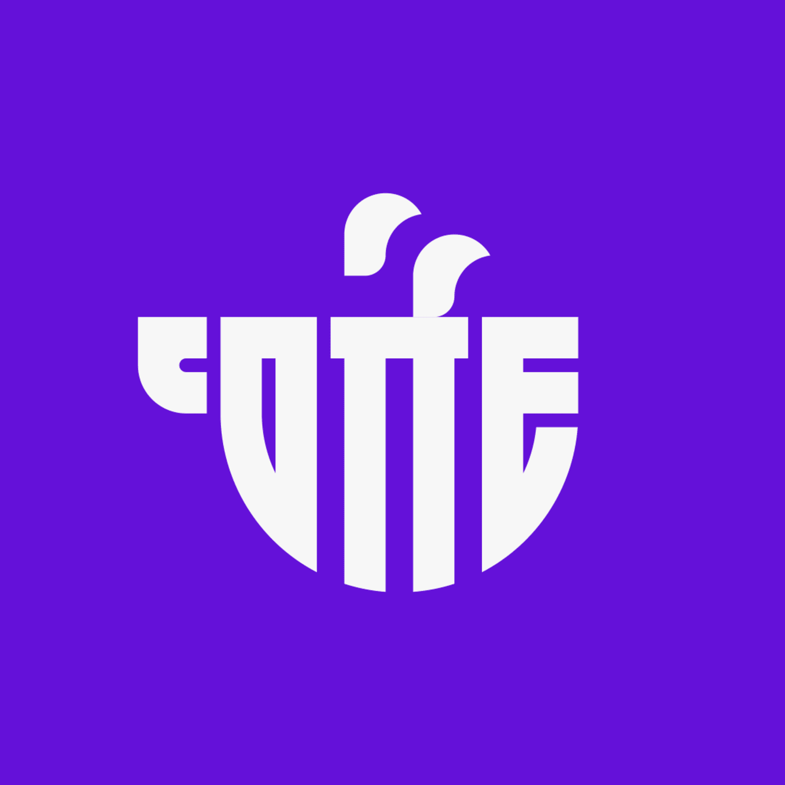Assinatura final do símbolo da C0FFE sobre roxo.